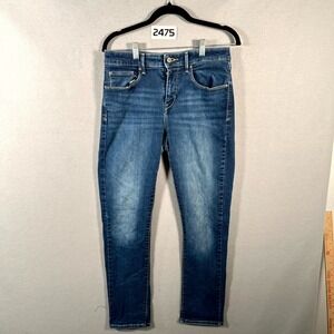 Levi's Jeans Womens 12M Blue Medium Wash Classic Mid Rise Skinny Leg Whiskering